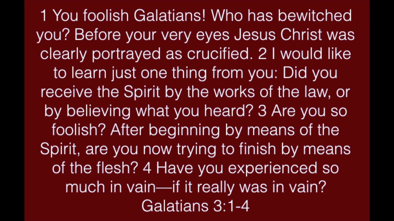 Galatians 3:3-4
