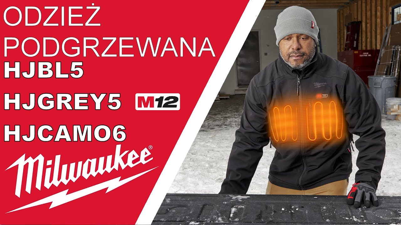 MILWAUKEE odzież podgrzewana M12 HJBL5, HJGREY5 oraz HJCAMO6
