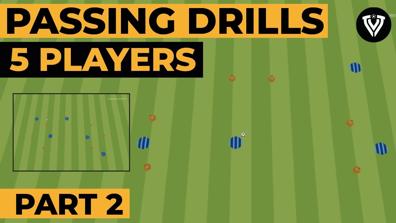 Football Passing Drills for 5 Players | Part 2 | First Touch & One -Touch Soccer Passing Exercises