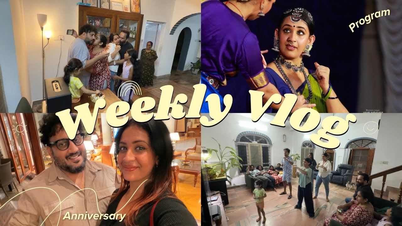 Weekly Vlog | 6th Anniversary | Dance Programme | Thara Kalyan | Sowbhagya Venkitesh | Arjun Sekhar