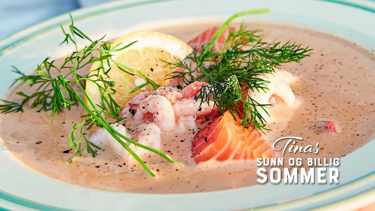 Oppskrift: Slik lager du Tinas sommerlige fiskesuppe med reker og laks