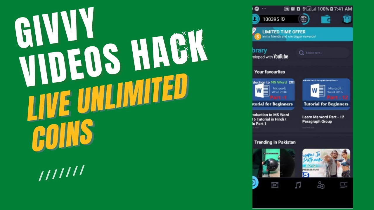 Live Givvy Vieos Hack Unlimited Coins | Shafi FH Tech