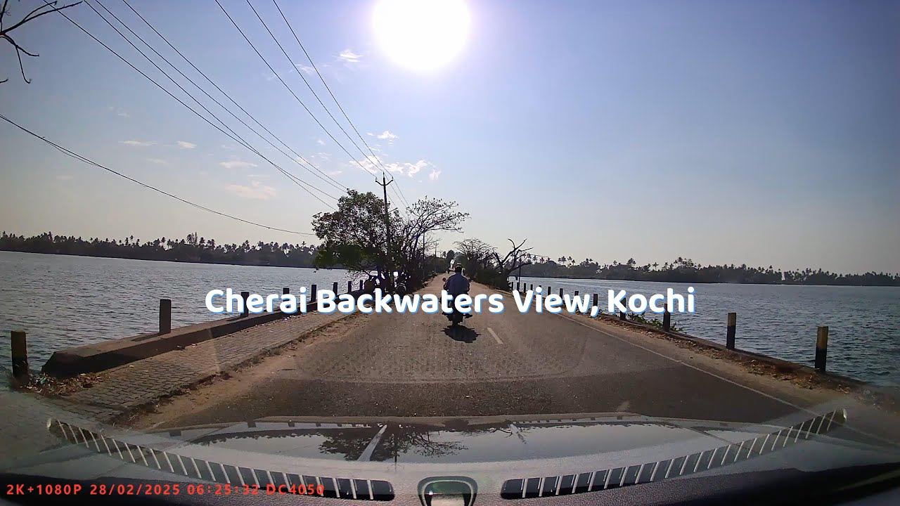 Scenic Drive Through Cherai Backwaters Kochi | Kerala Coastal Road Dashcam