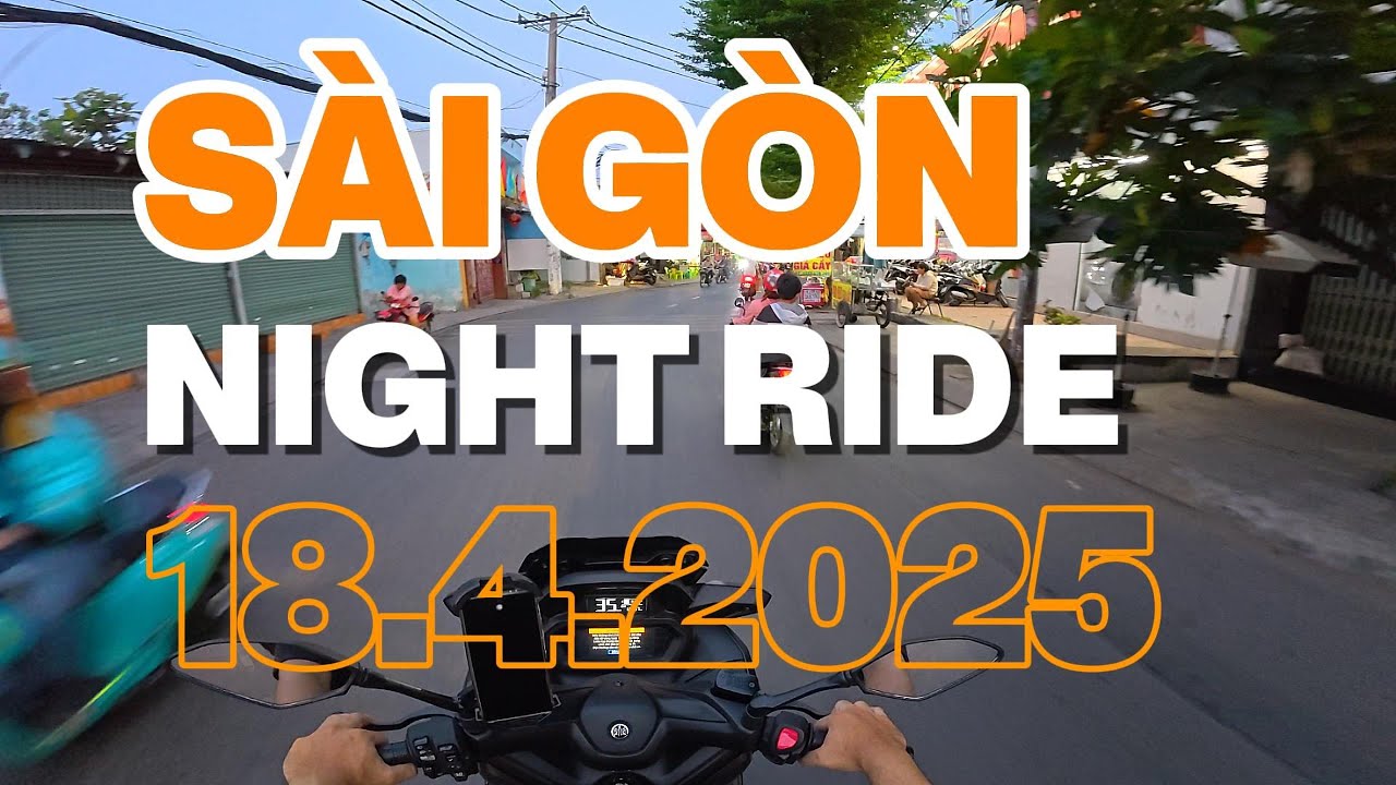 [4K 50FPS] SaiGon Ho Chi Minh City Night Ride Motorbike XMAX 300 - DJI Action 5 - 18.4.2025
