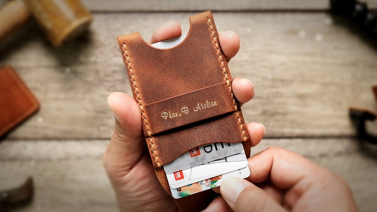 Making a Pop-up Card Wallet - leather craft