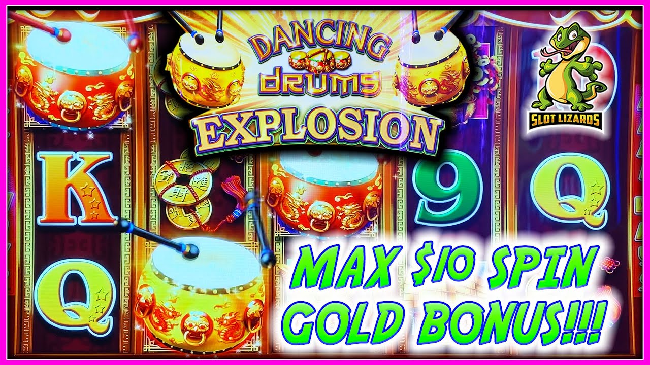 $10 MAX SPIN GOLD DRUM BONUSES COMEBACK!! DANCING DRUMS EXPLOSION! D FINDS HIS DREAM MACHINE!!!