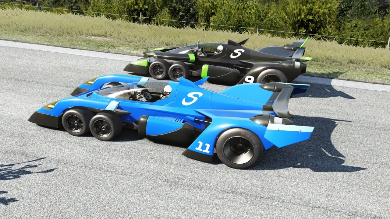 Asurada AKF-0/G Madman vs Hypercars vs Superbike at Old Spa