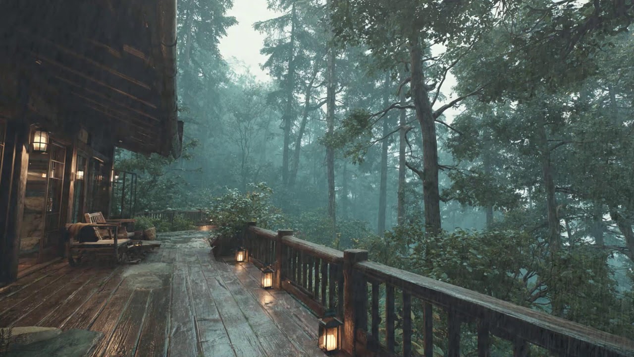 12 Hours of Rain on Cabin Roof — Insomnia Relief & Relaxation