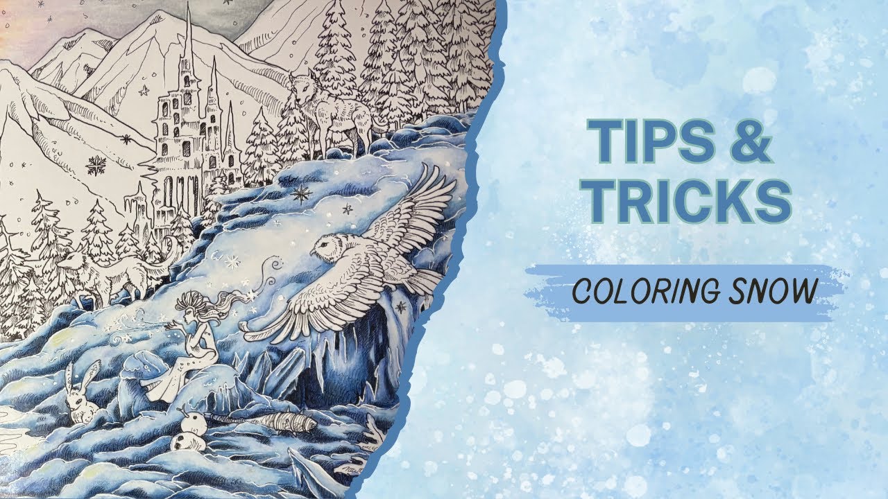 How to Color Snow in Adult Coloring Books