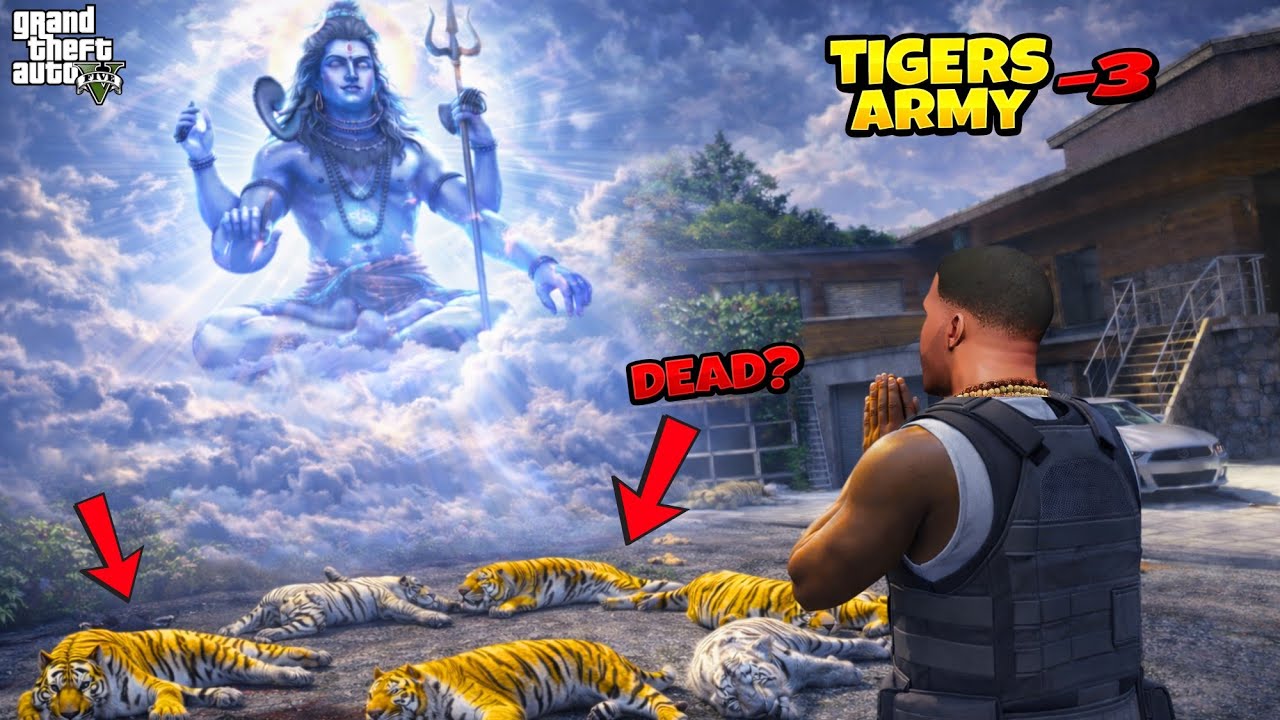 Franklin's Tigers Army Dead ? in GTA 5 | Will Lord Shiva Help Franklin | Shinchan and Chop