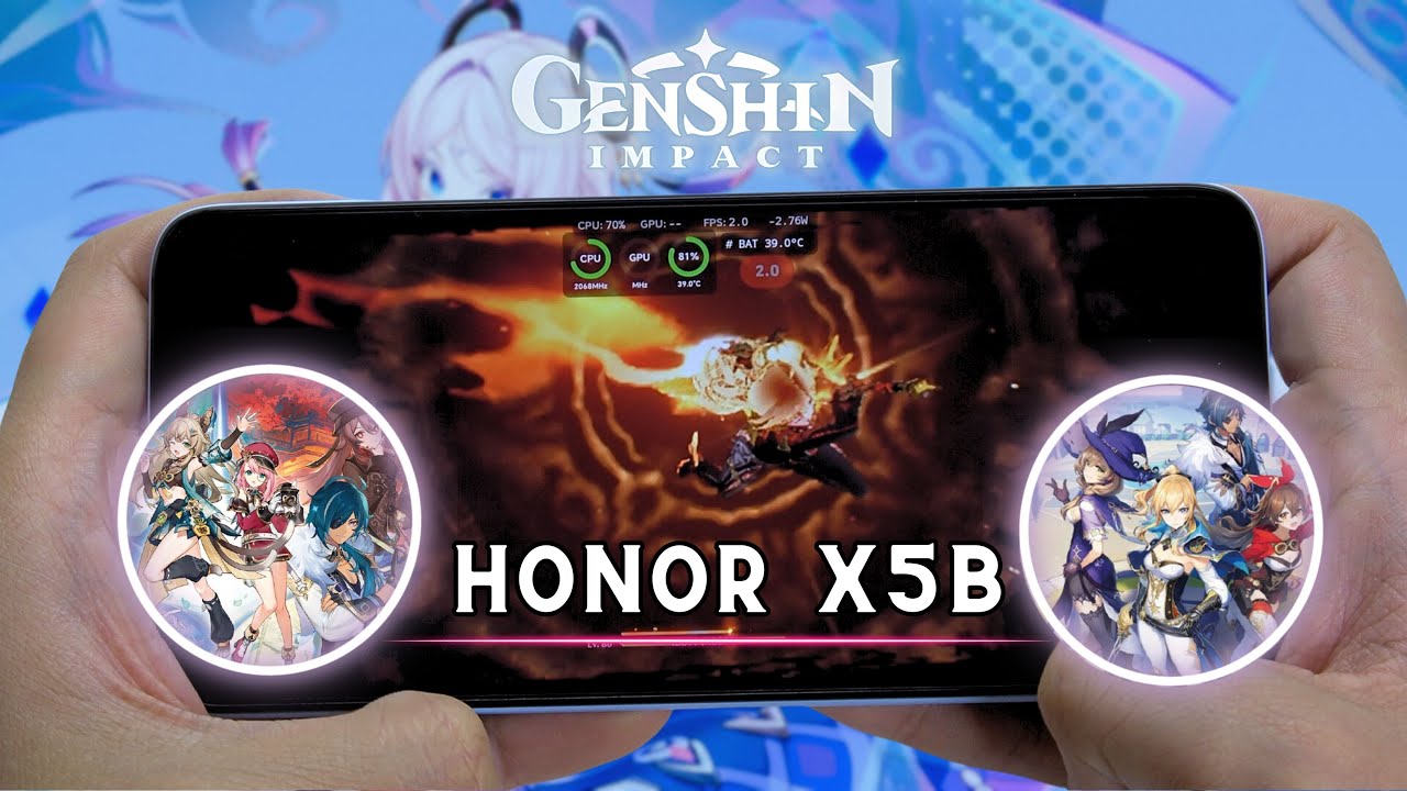 Honor X5b test game Genshin Impact | Helio G36