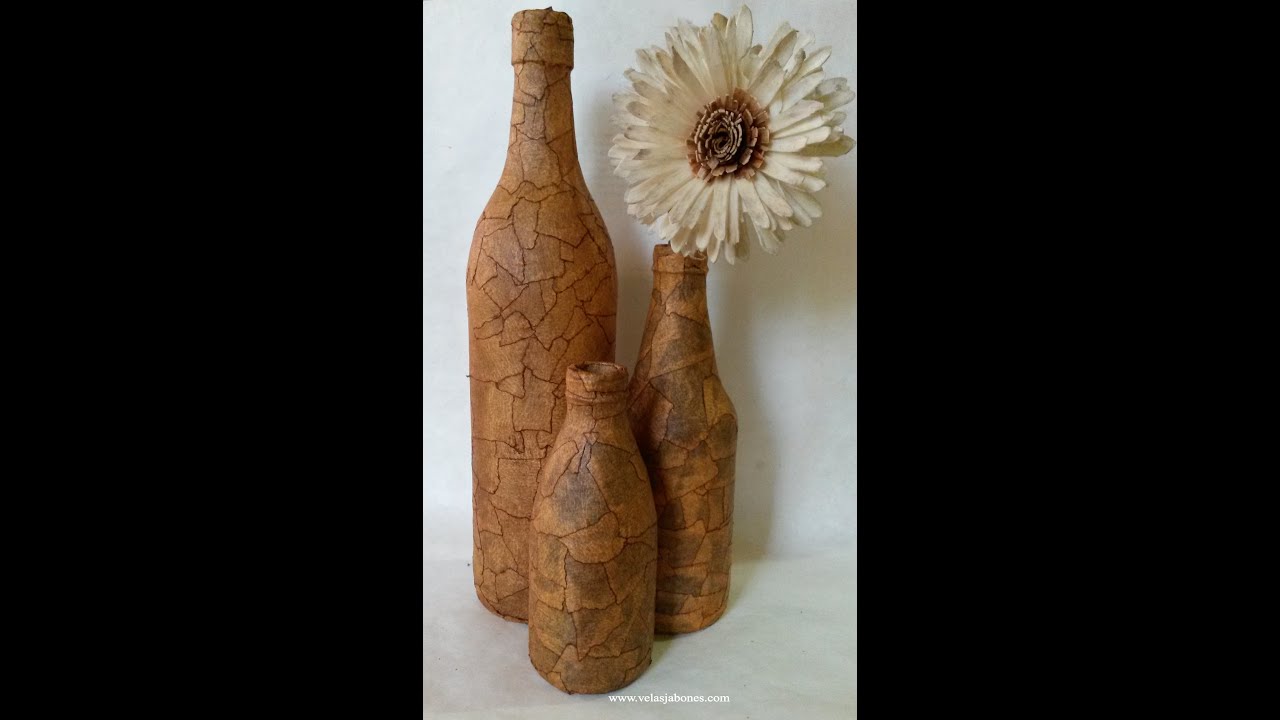 DIY Botella vintage - Masking tape Vintage bottle