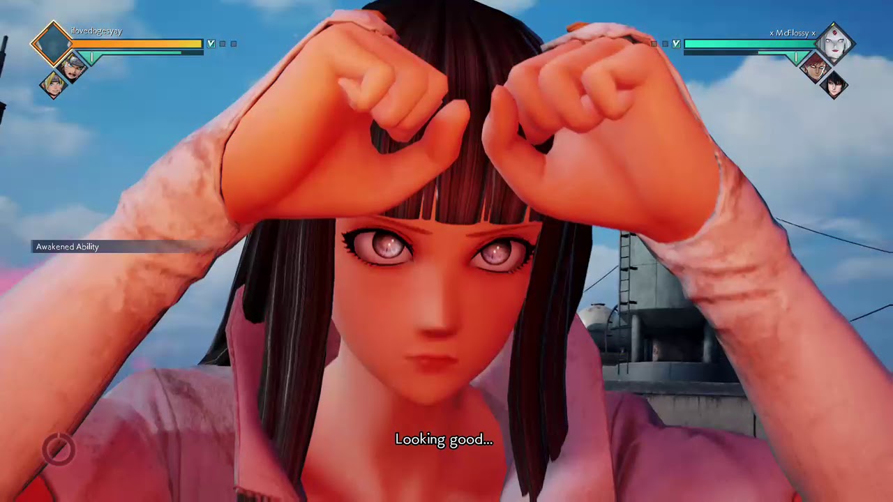 Jump force Hinata CAC online match gameplay