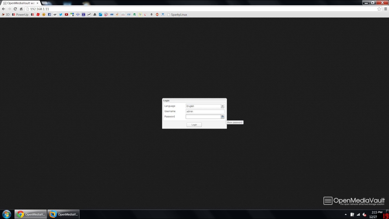 Change Admin Password - OpenMediaVault
