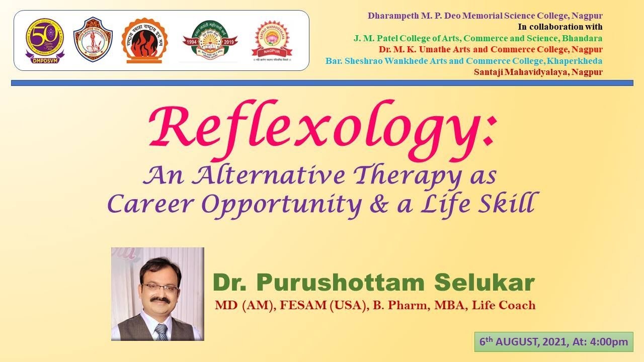 DSC || Webinar on Reflexology || 6th August 2021 at 4.30 p,m.