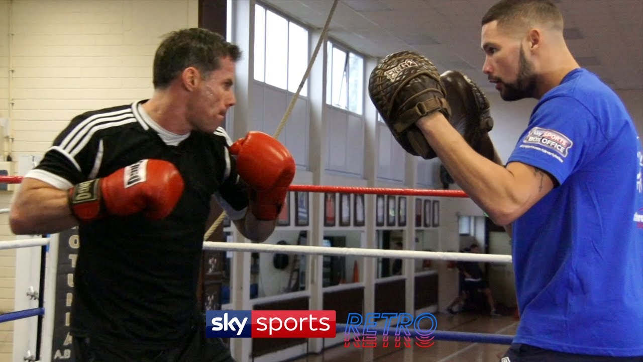 Jamie Carragher boxing training with Tony Bellew
