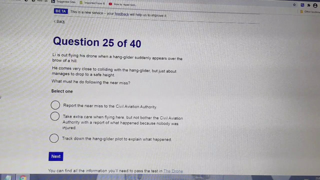 Caa new theory test 40 questions