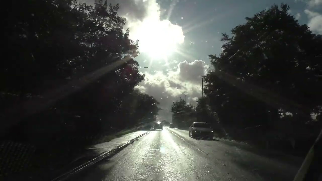 Driving On The A59 From Rufford Through Ormskirk To Switch Island Terminus, Liverpool, England