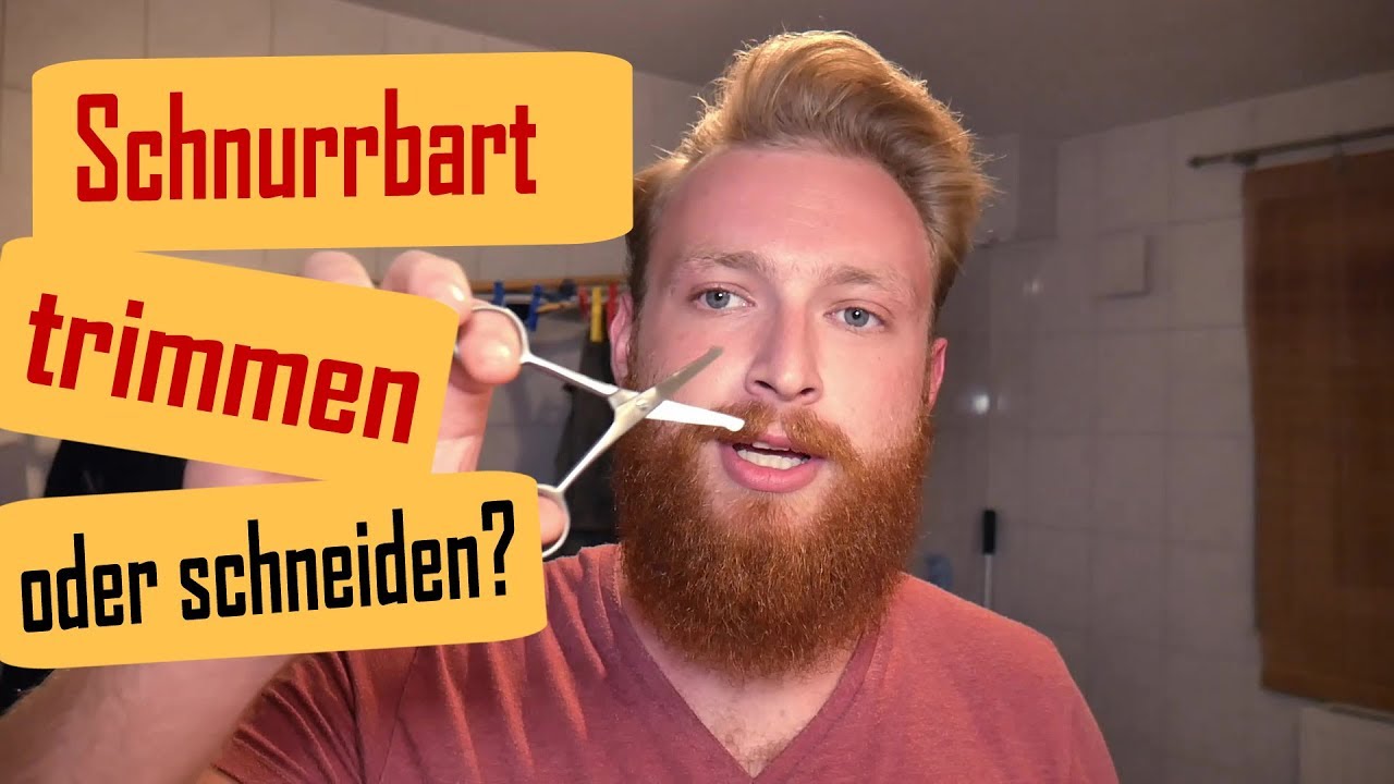 Schneiden oder trimmen? Schnurrbart in Form bringen
