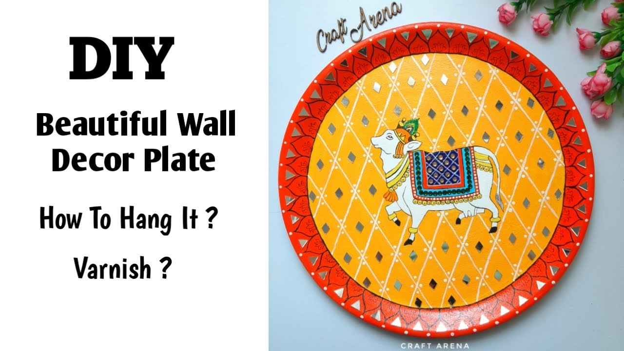 Waste Plate Craft Idea | Wall Plate Decoration Ideas| Pichwai Painting | How to hang decor Pieces