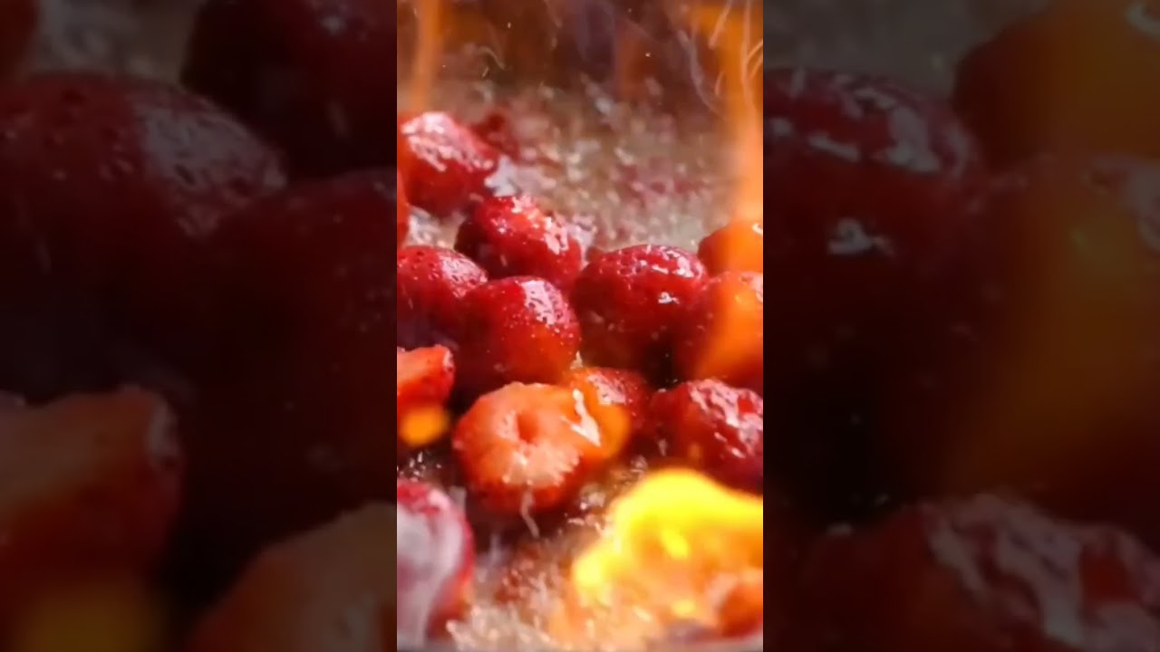 strawberry flambe