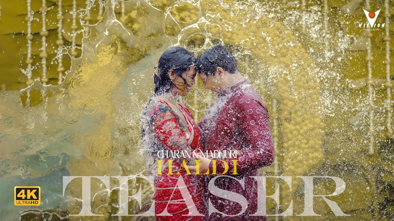 BEST CINEMATIC 4K HALDI TEASER 2025 | CHARAN & MADHURI | VISION PHOTOGRAPHY | 8464918187