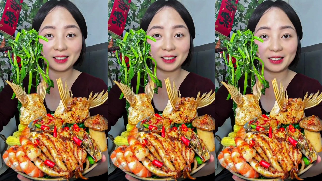 Satisfying Eating Fried Squid & Seafood | Fish Feast Eating Show 😋🔥