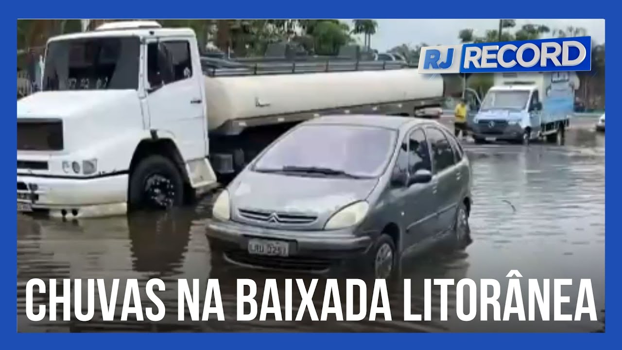 Chuva intensa causa alagamentos e transtornos na Baixada Litorânea (RJ)
