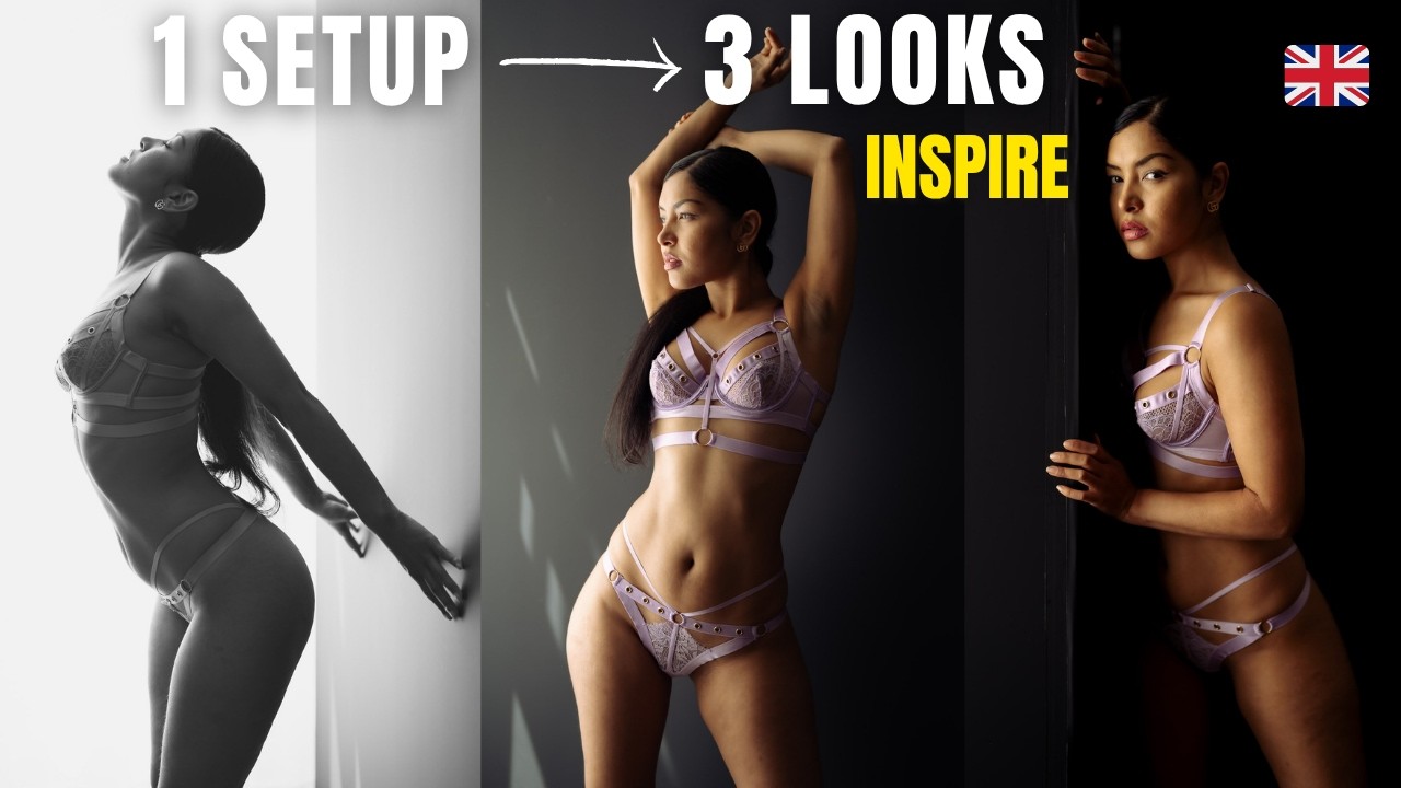 Lighting Setup for Boudoir Photography - Inspire Series #7 📸 One setup - 4 different shots