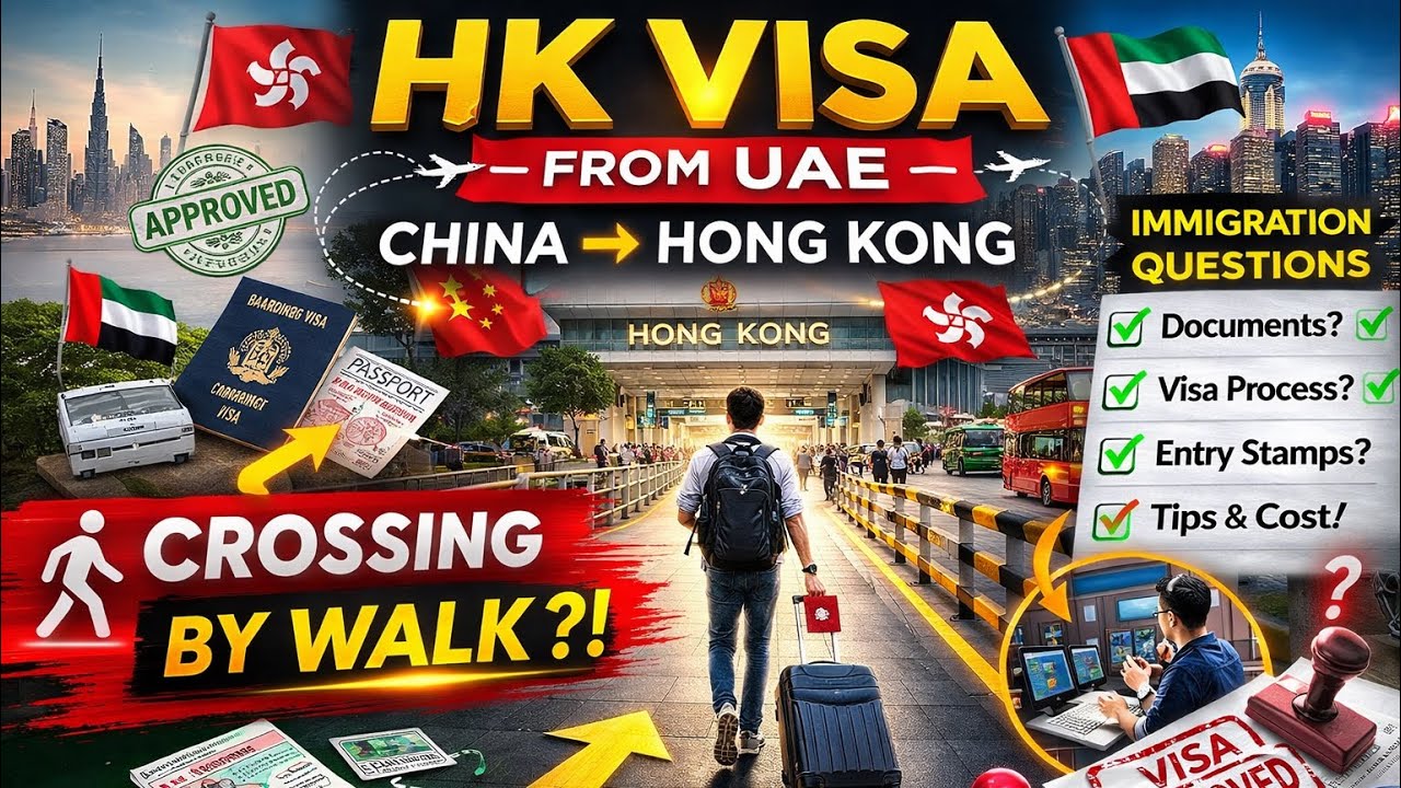 uae to hongkong 🇭🇰 travel experience | china to hong kong land border crossing | Visa & Immigration