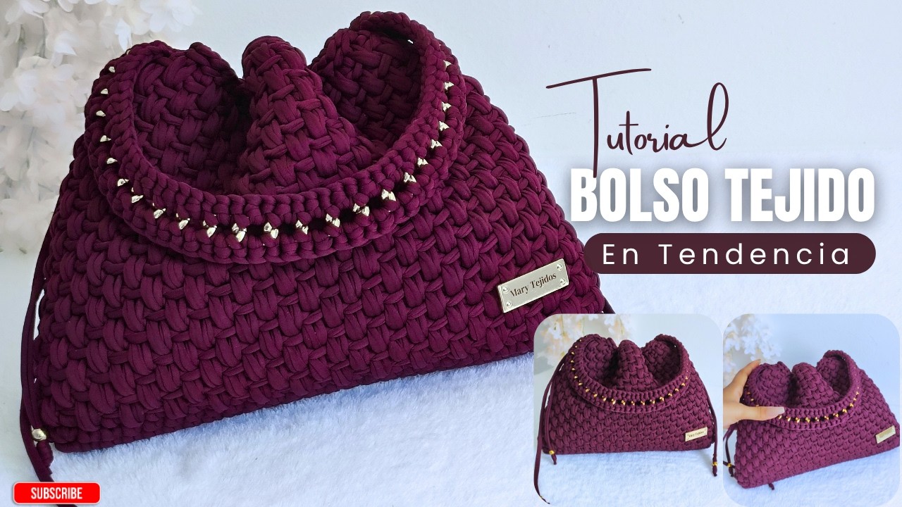 🔥BOLSA de CROCHET en TENDENCIA/ DETALLADA paso a paso