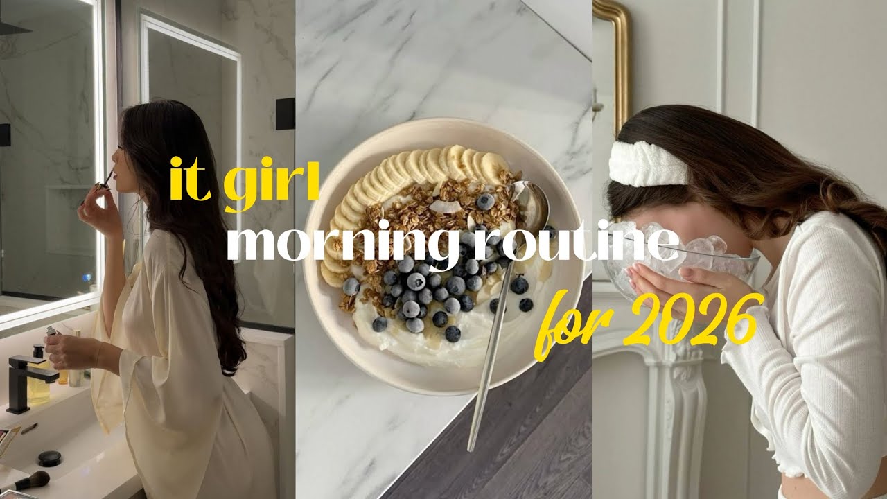 THE IT GIRL MORNING ROUTINE:for your 2026 mornings to help you glow and level up✨️