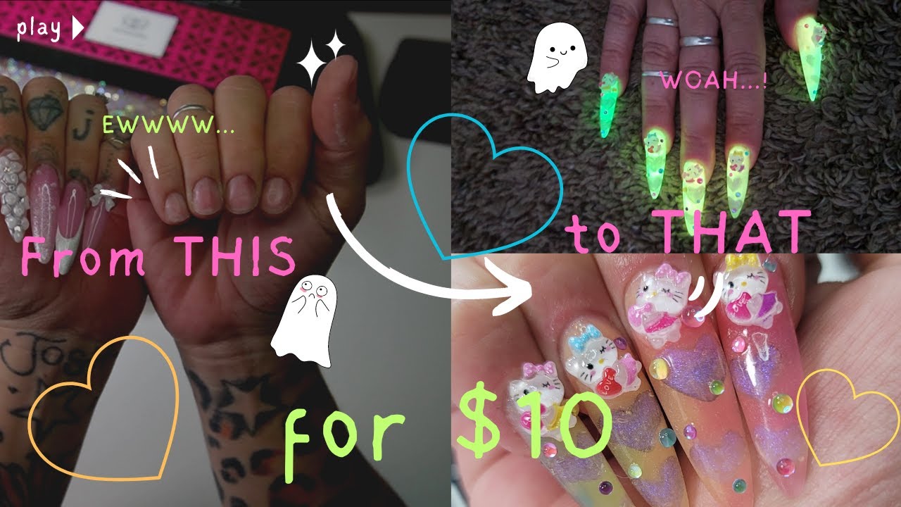 💸 Trying A $10 Amazon Poly Gel Kit 💸| DIY Nails | Affordable Nail Products | #nails #nailart #amazon
