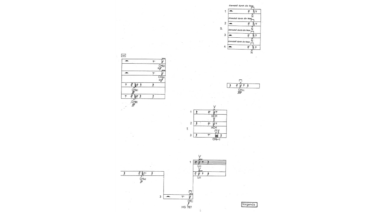 Helmut Lachenmann - Consolation II for Sixteen-Part Choir (1968) [Score-Video]