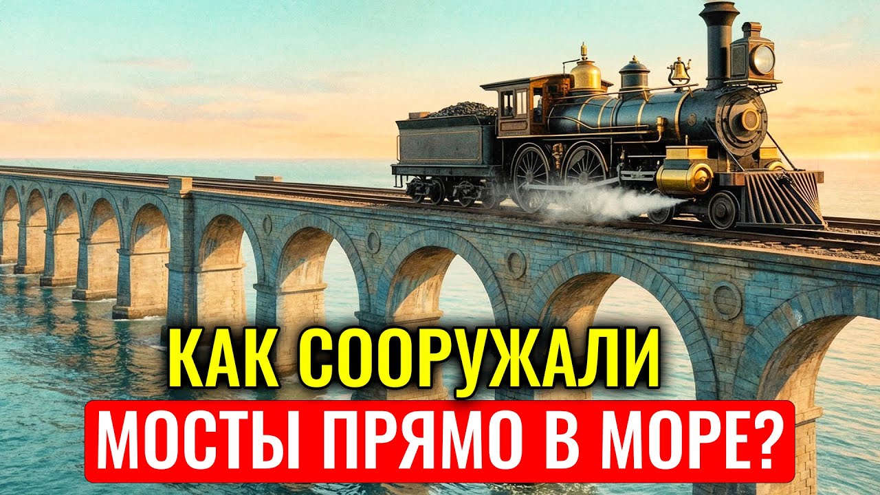 Железная Дорога НАД Океаном! Дикая Версия Историков — Как Строили Фундамент На Дне?