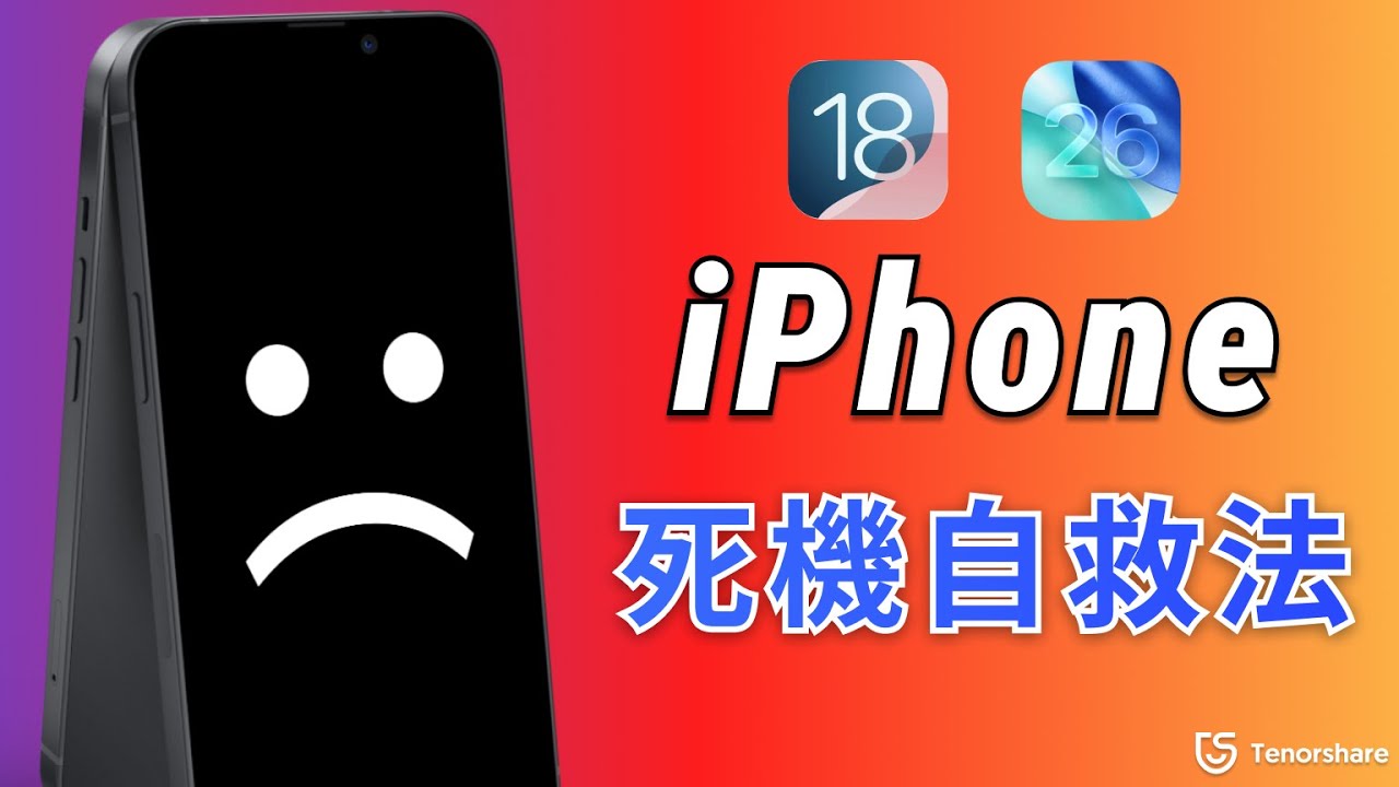 2025【iPhone 死機自救法】宕機怎麽辦？3大自救方法，黑屏/無法開機這樣解決！