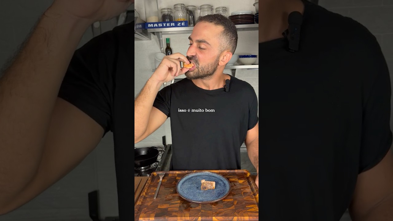 Salm&atilde;o grelhado com pele crocante