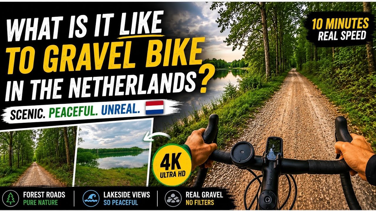 What Is It Like to Gravel Bike in the Netherlands? 🇳🇱 | Forest Roads & Lakeside Views (4K POV)