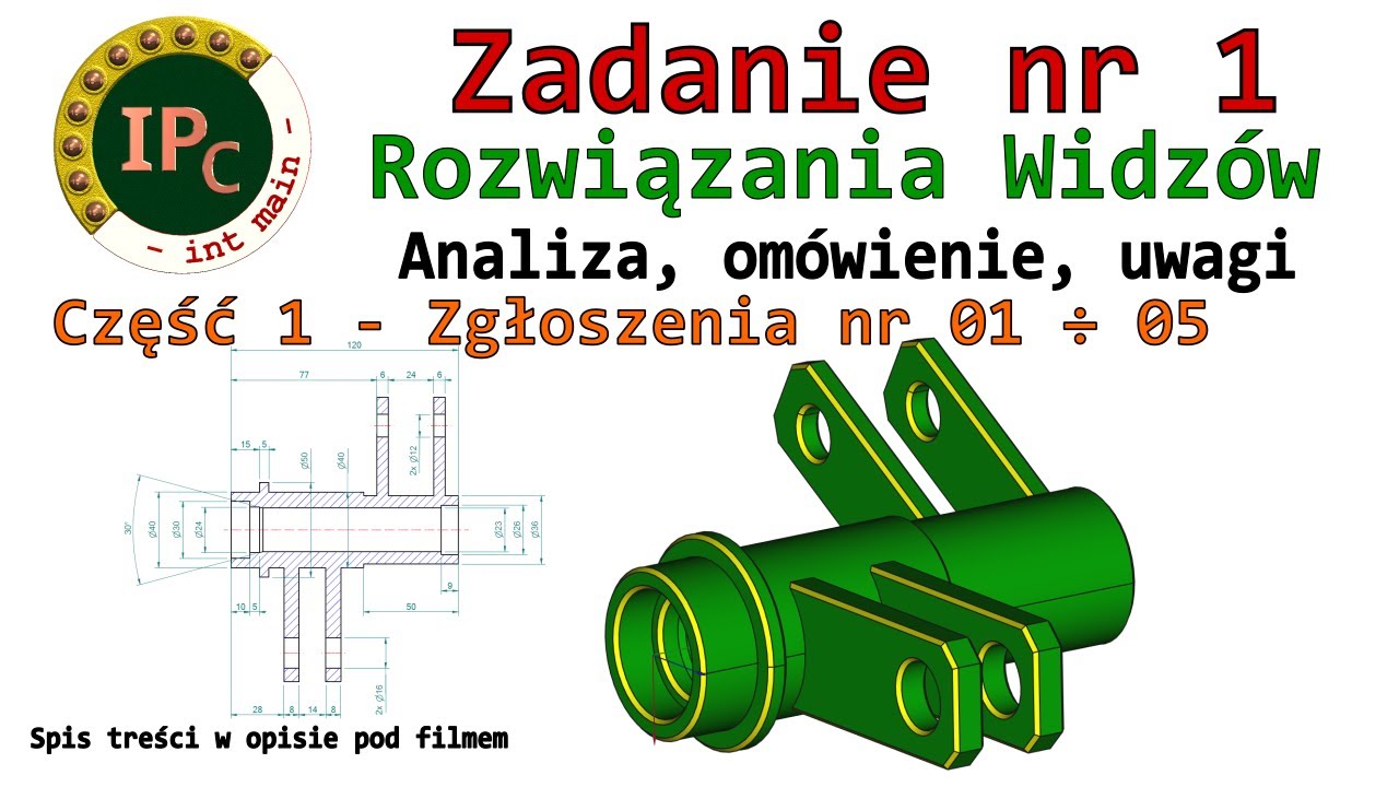 [362] Zadanie nr 1 - rozwiązania Widzów - część 1 | FreeCAD | modelowanie 3D | Analiza