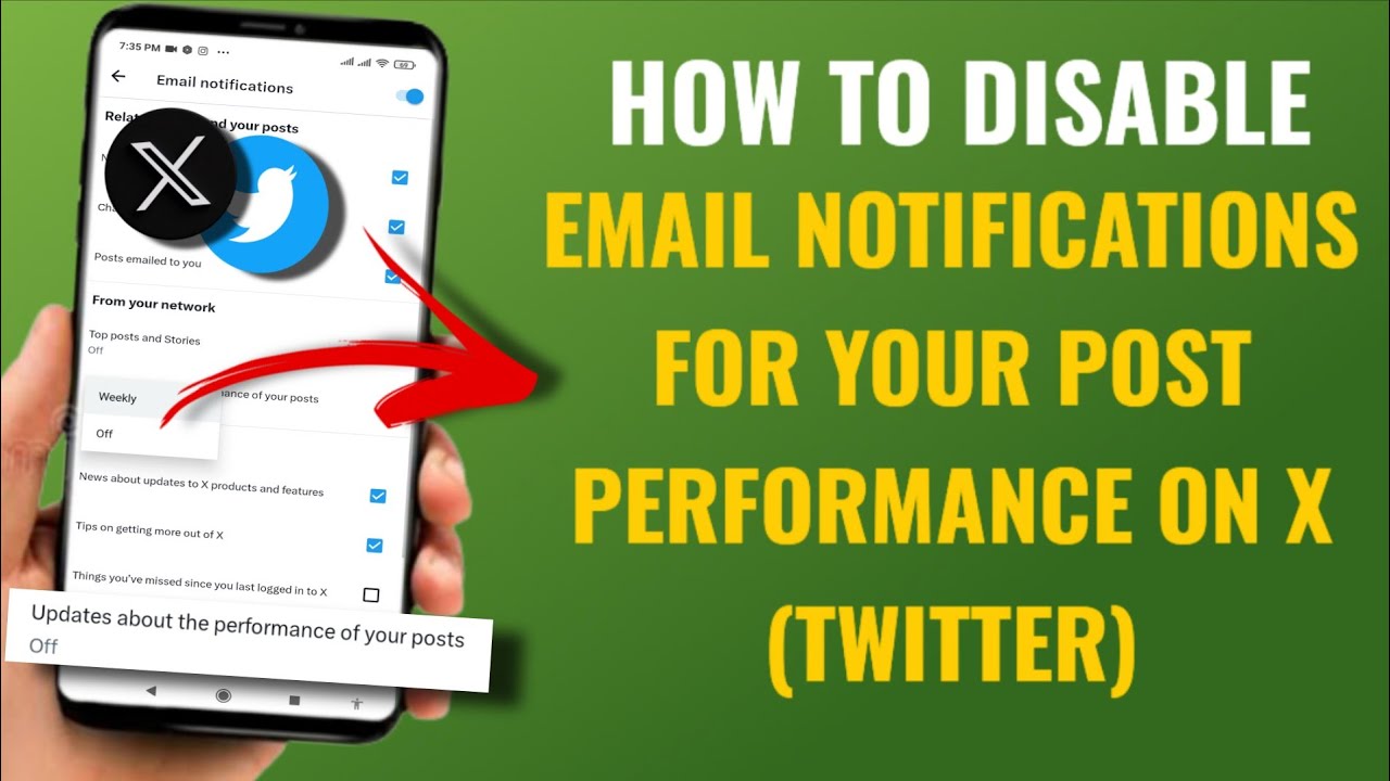 How to Disable Email Notifications for Your Post Performance on X (Twitter) | English