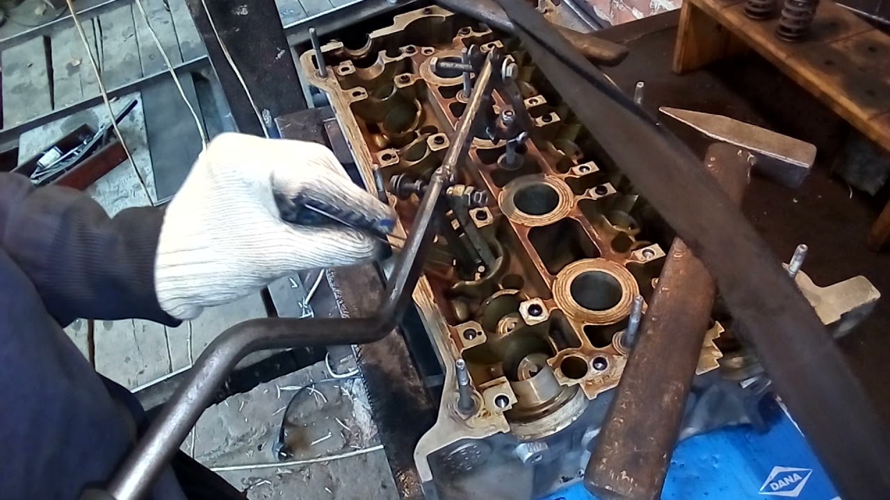 притирка клапанов ,сборка гбц Часть 2
