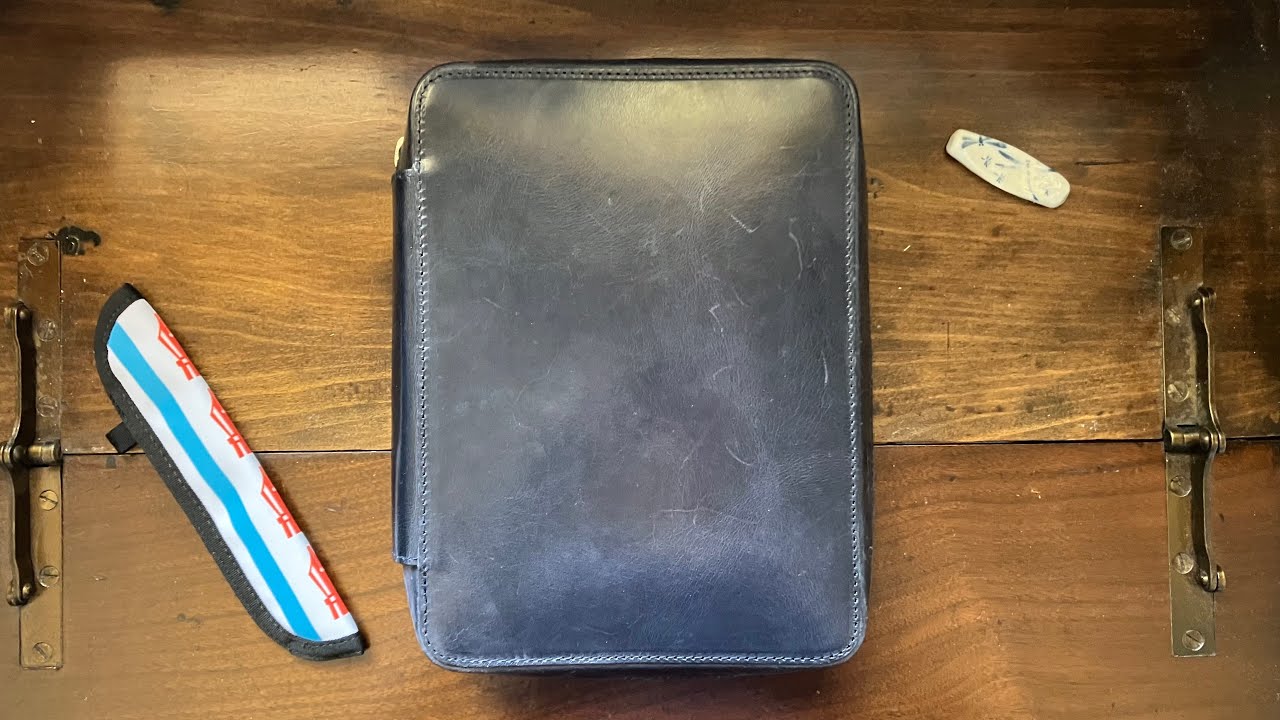 Galen A5 Zip Expansi-Folio Review/Flipthrough - Crazy Horse Navy Blue