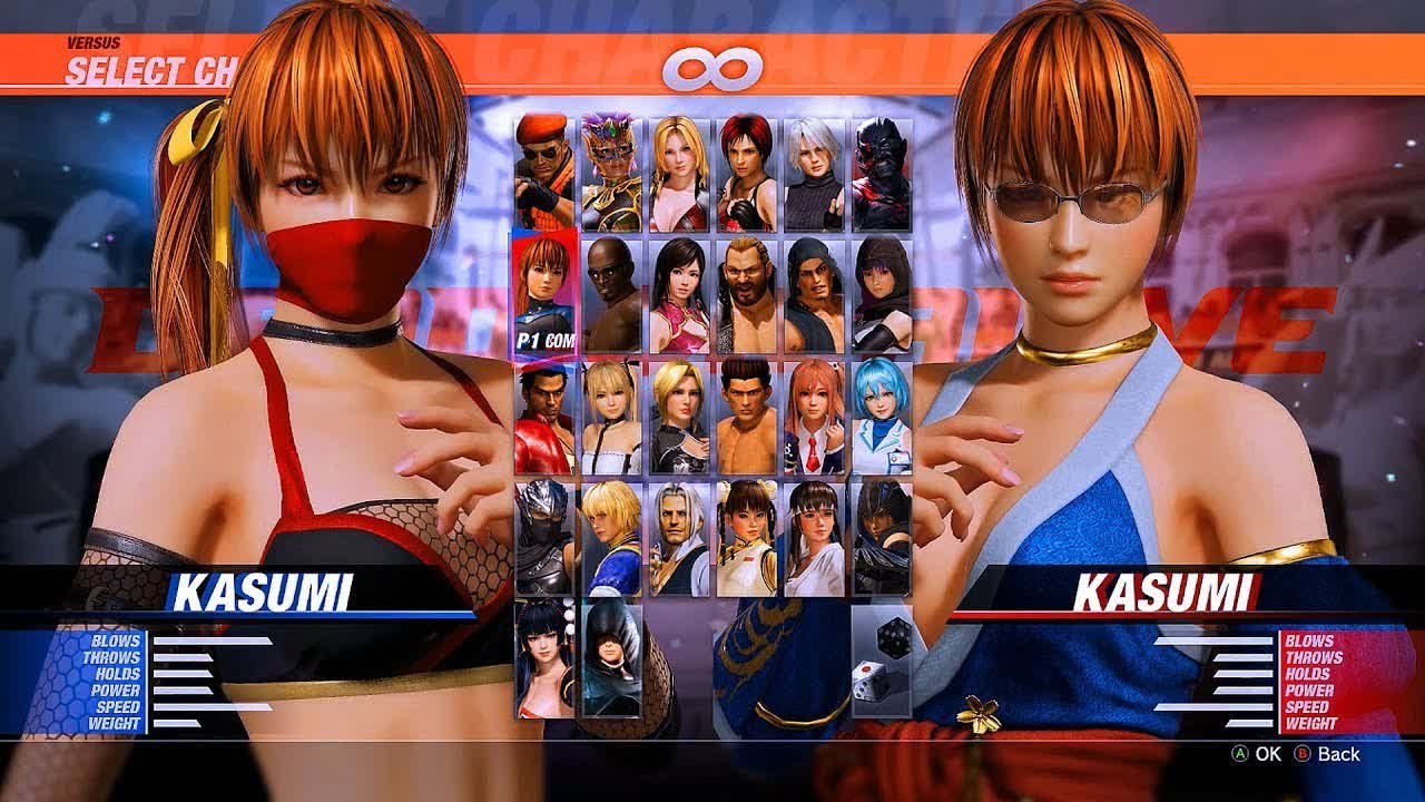 DOA6 Kasumi Gameplay - All Costumes