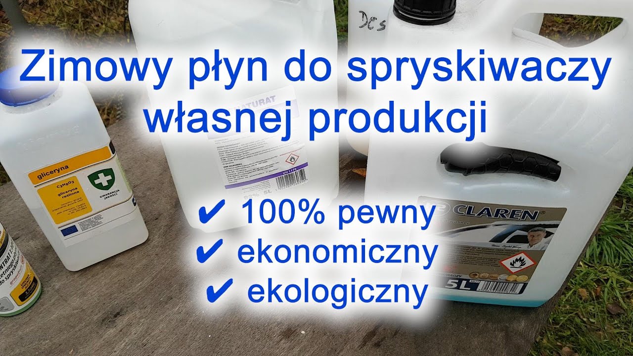 Zimowy płyn do spryskiwaczy - własnej produkcji, 100% pewny, ekonomiczny, ekologiczny.