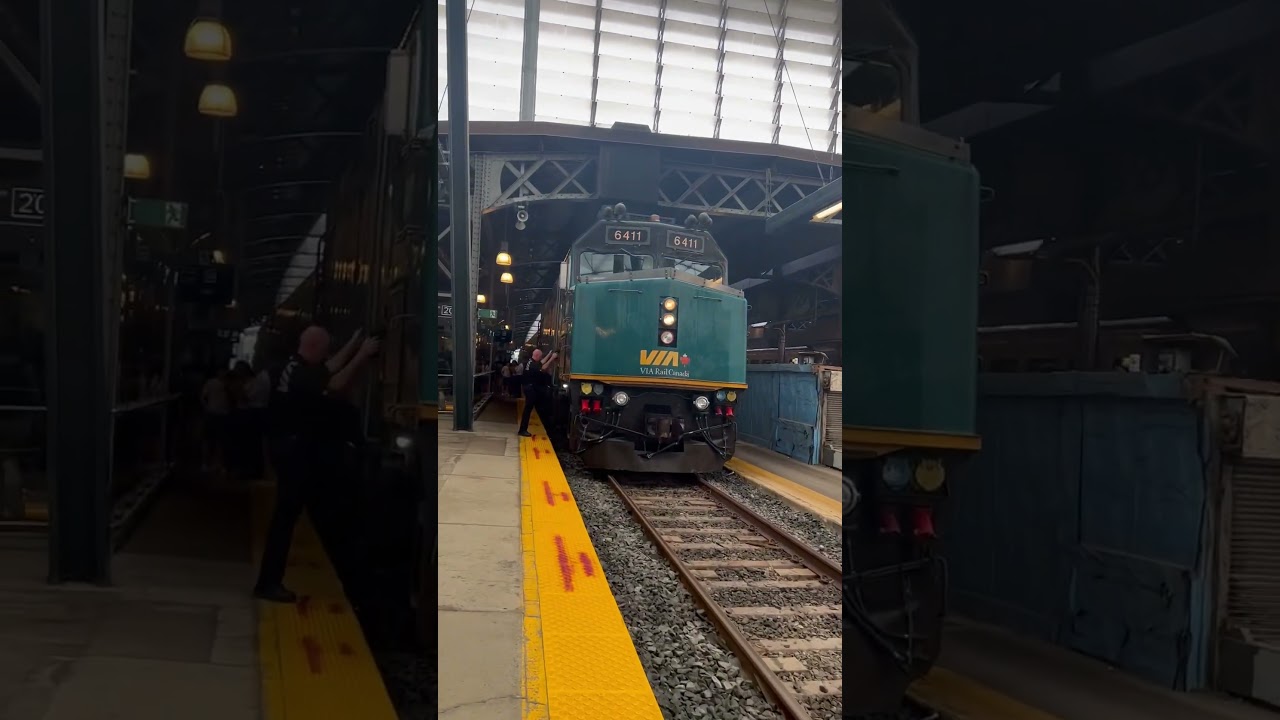 Toronto to Vancouver Via Rail Loco-pilots get coffee at Union Station, Toronto