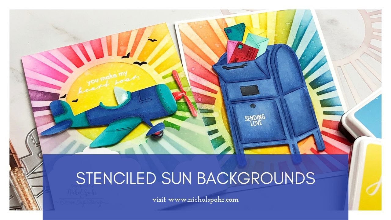 Stenciled Sun Backgrounds (My Monthly Hero)