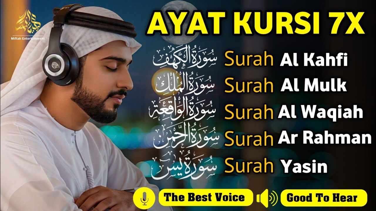 MUROTTAL MERDU Pengantar Tidur AL KAHFI, AL MULK, AR RAHMAN, YASIN, AL WAQIAH | Alaa Aqel