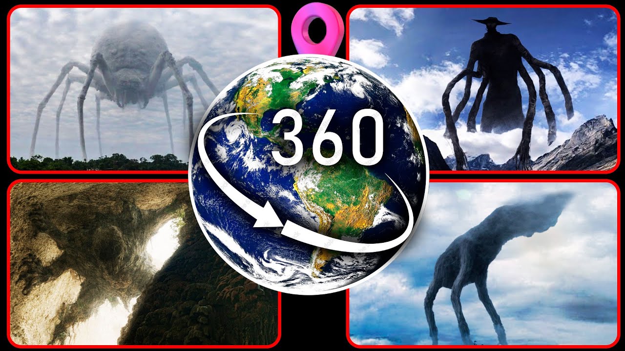 TOP 4: Giant Terrifying Creatures Spotted on Google Earth! — VR 360°