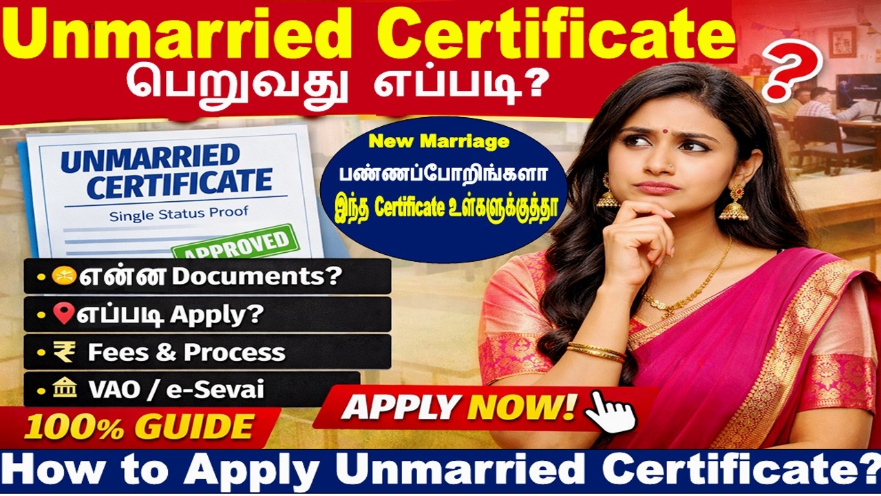 Unmarried Certificate எப்படி எடுக்கலாம்? 🔥 | Full Process | VAO / e-Sevai Apply