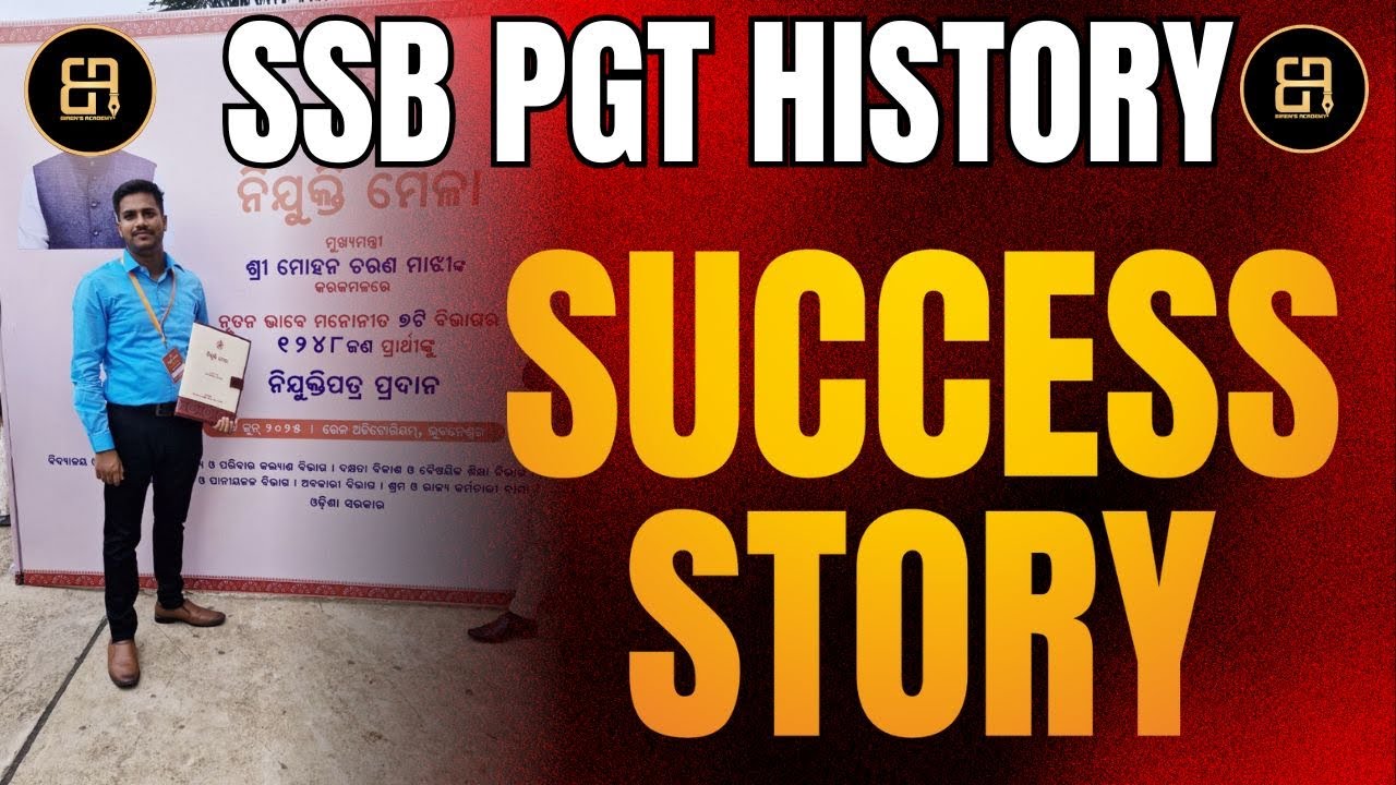 SSB PGT HISTORY SUCCESS STORY BY SURYAKANTA SAHU